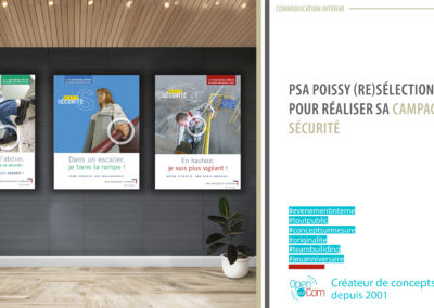 Communication interne : campagne pour sensibiliser les collaborateurs du Site PSA de Poissy à la sécurité