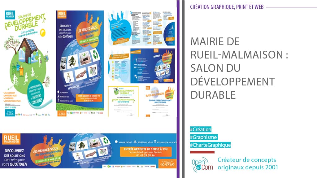 Open Your Com Agence web Publicité Dépliant pour le salon du développement durable de la mairie de Rueil Malmaison